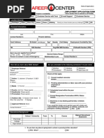 Sample Application For Employment