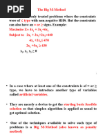 Chapter Two Part IV Big M Method Additional On Duality