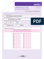 Avaliação Diagnóstica MG: Matemática