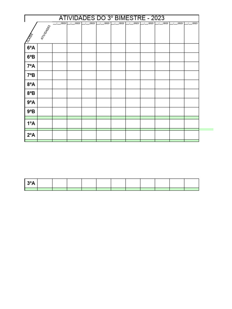 Atividades 3º Bimestre 2023 - PEI | PDF
