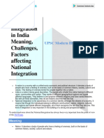 National Integration in India Meaning Challenges Factors Affecting National Integration 793522fe