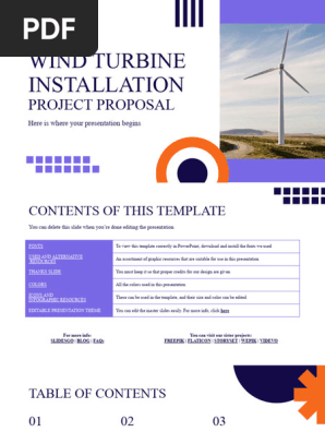 Wind Turbine Installation Project Proposal by Slidesgo