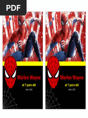 Spiderman Party Birthday Invitation 6