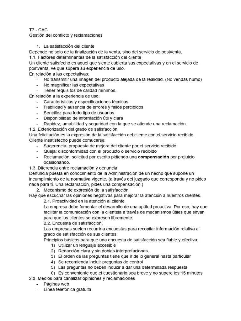 Resumen Tema 7 CAC | PDF | Los consumidores | Protección al Consumidor