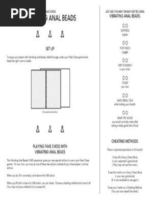 Vibrating Anal Beads in Fake Chess | PDF | Traditional Board Games |  Abstract Strategy Games