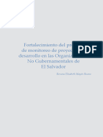 Fortalecimiento Del Proceso de Monitoreo de Proyectos de Desarrollo en Las Organizaciones No Gubernamentales de El Salvador