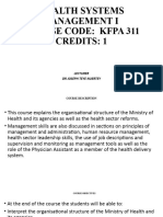 Kfpa 311-Health Systems Management I - 2023
