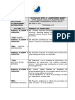 Aprendizajes Prioritarios Matemáticos 2º