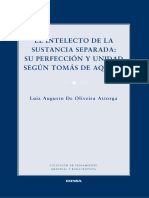 Astorga, Luiz Augusto de Oliveira, El Intelecto de La Sustancia Separada, EUNSA 2016