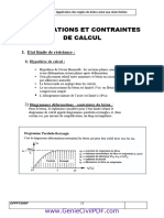 Déformations Et Contraintes de Calcul