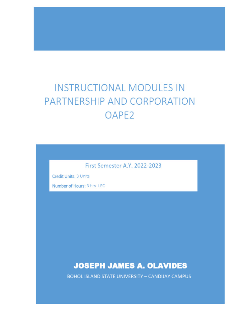 Module I Accounting On Sole Proprietorship Pdf