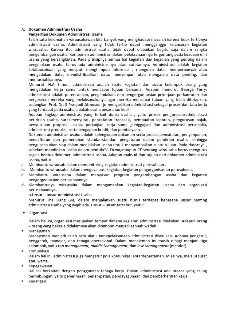 Dokumen Administrasi Usaha Pdf