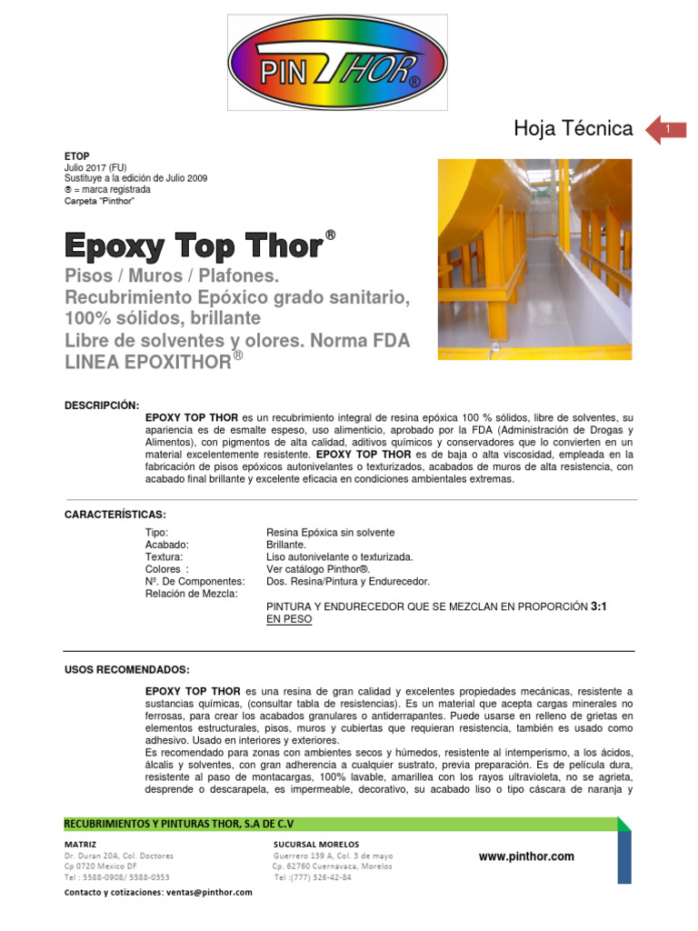 Epoxy Top Thor Color 2017 | PDF | Epoxy | Usuario (informática)