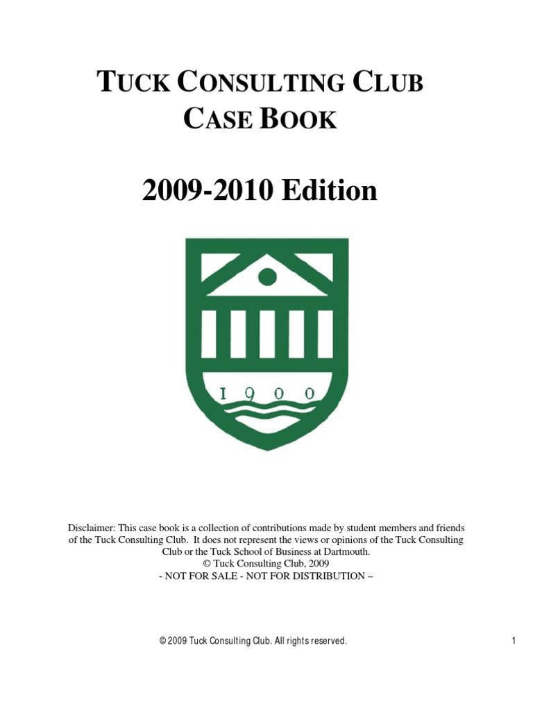 Tucks case study book 2002 pdf