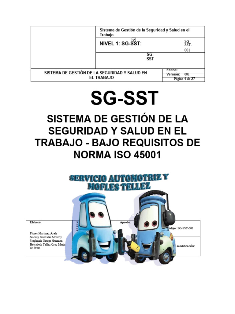 Sistema de Gestión de Seguridad y Salud Laboral | PDF | Seguridad y ...