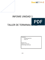 Formato Informe Unidad 1 - Taller Terminaciones Rey Segundo Semestre