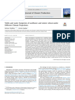 Yields and Water Footprints of Sunflower and Winter Wheat Under Different Climate Projections