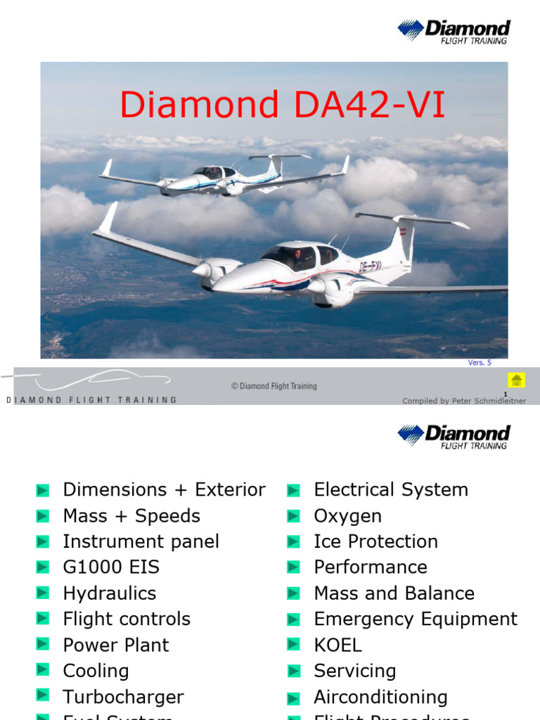 Diamond DA42-VI Technical Overview | PDF | Flight Control Surfaces ...