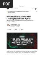 180 Data Science and Machine Learning Projects With Python by Aman Kharwal Coders Camp Medium