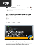 60 Python Projects With Source Code by Aman Kharwal Coders Camp Medium