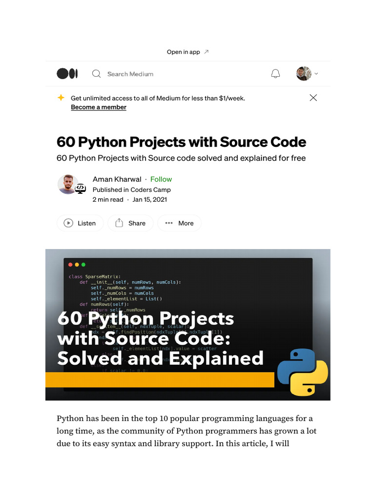 Python Projects With Examples