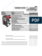 Checklist de Generador Gasolina