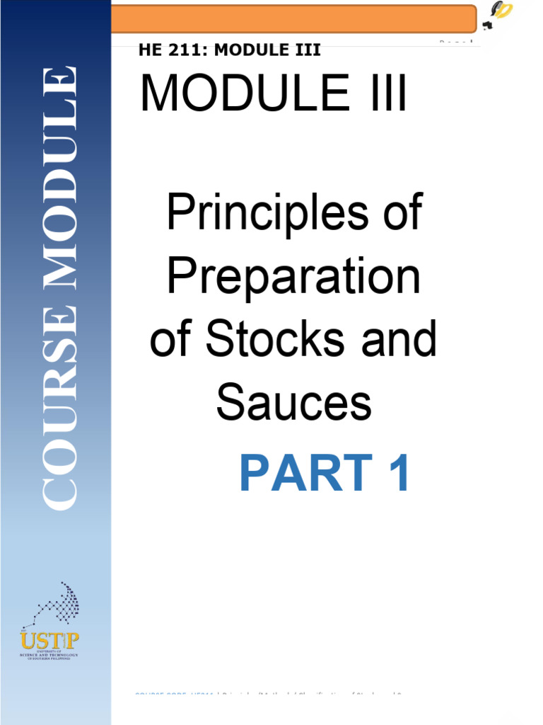 Culinary Stocks & Sauces Guide | PDF | Stock (Food) | Sauce