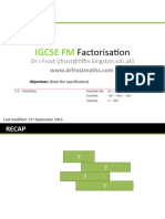 IGCSEFM Factorisation