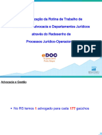 A Organização Da Rotina de Trabalho De. Escritório de Advocacia e Departamentos Jurídicos. Através Do Redesenho De. Processos Jurídico-Operacionais