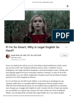 If I'm So Smart, Why Is Legal English So Hard