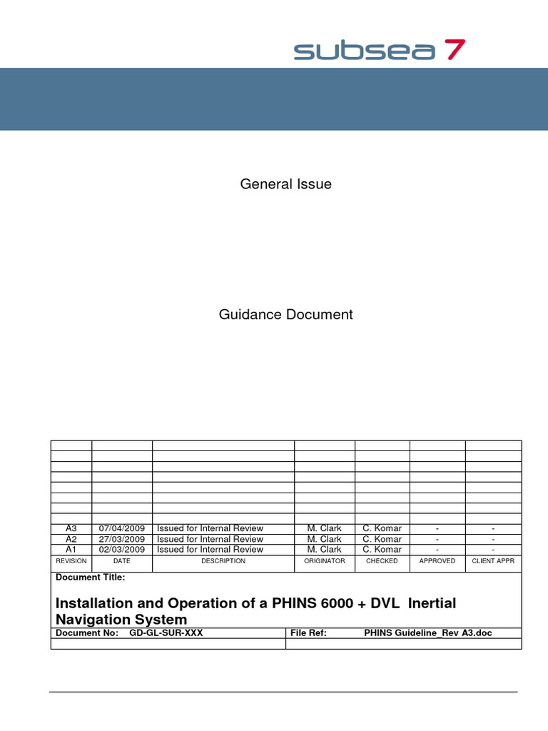 PHINS Guideline - Rev A3 | PDF | Inertial Navigation System | Measuring ...