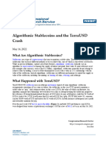 Algorithmic Stablecoins and The TerraUSD Crash