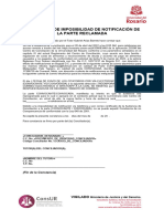 Constancia Imposibilidad de Notificación (Audiencia Por Acceso Remoto)