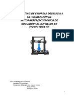 Marketing de Empresa Dedicada A La Fabricación de Autopartes/Accesorios de Automoviles Impresos en Tecnología 3D