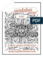 Mandalas Con Frases Positivas para Colorear