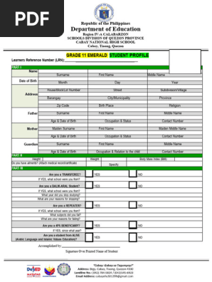 student profile