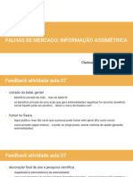 MDPE Economia Aplicada 2023 - T3 - Aula08 - Falhas de Mercado, Assimetria de Informacao