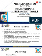 08 11 2022 Input On The Preparation of Multidimensional Assessment Tools