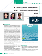 (India) Neutral Zone Technique For Management of A Severely Resorbed Mandibular