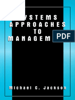 Jackson - Systems Approaches To Management (Kluwer, 2002)
