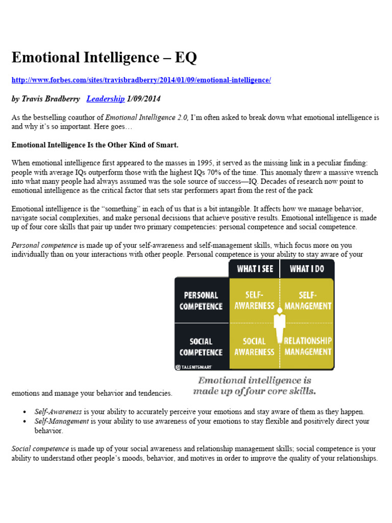 Understanding Emotional Intelligence | PDF | Intelligence | Emotional ...