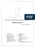 2015 BoS Trial Mathematics