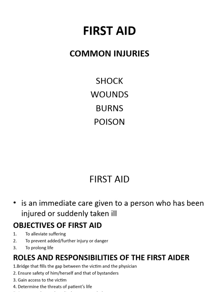 First Aid PDF Burn First Aid