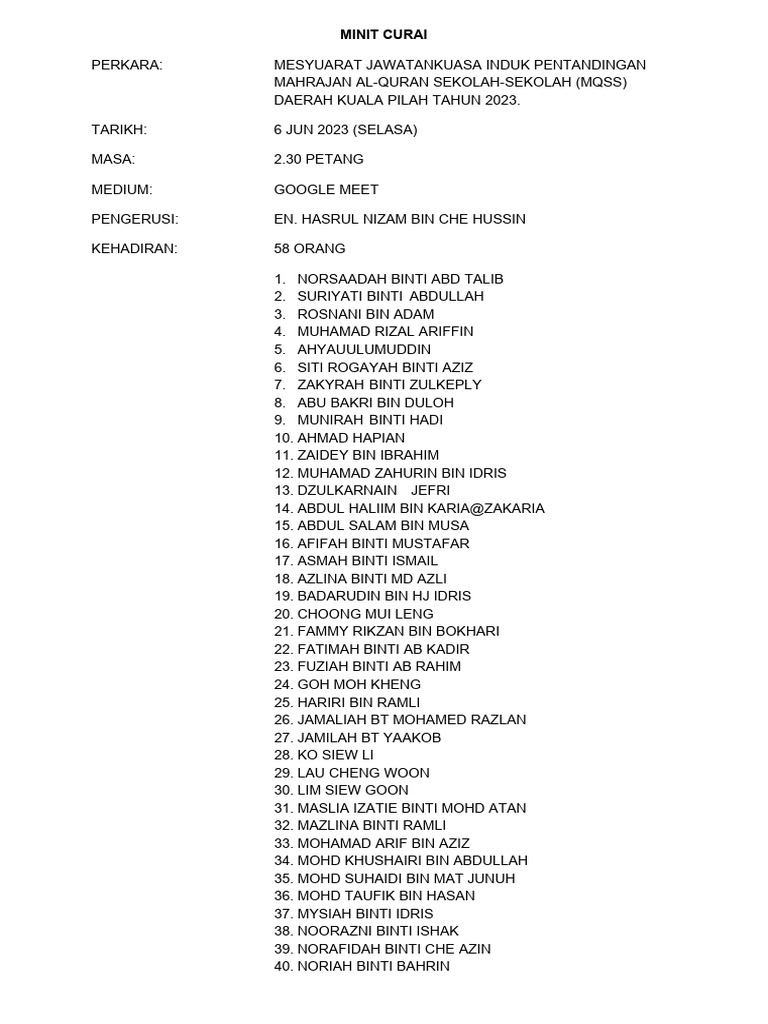 Jemputan MQSS | PDF
