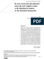 MULICO, L. V. COSTA, P. H. DA S. Construindo Um Currículo Decolonial Com As Vozes Do Sul Inglês Como Língua de Denúncia Contra Violações de Direitos