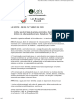 Home Schooling No Estado Do Paraná - Lei 20739
