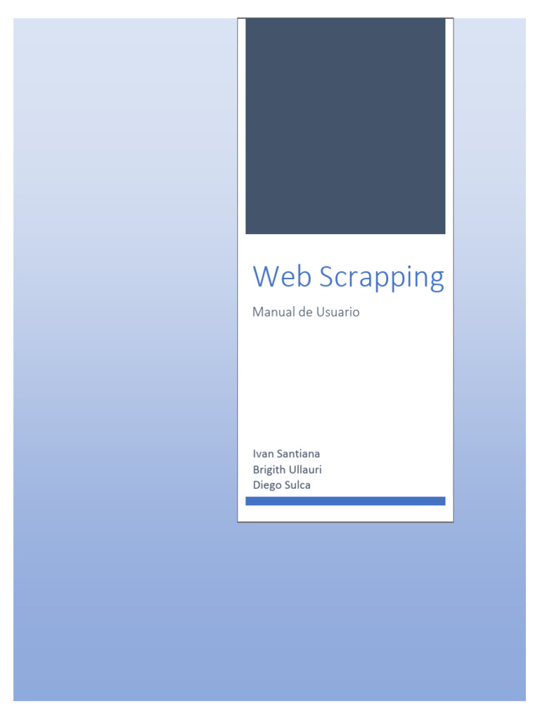 Manual de Usuario Web Scraping | PDF | Python (lenguaje de programación ...