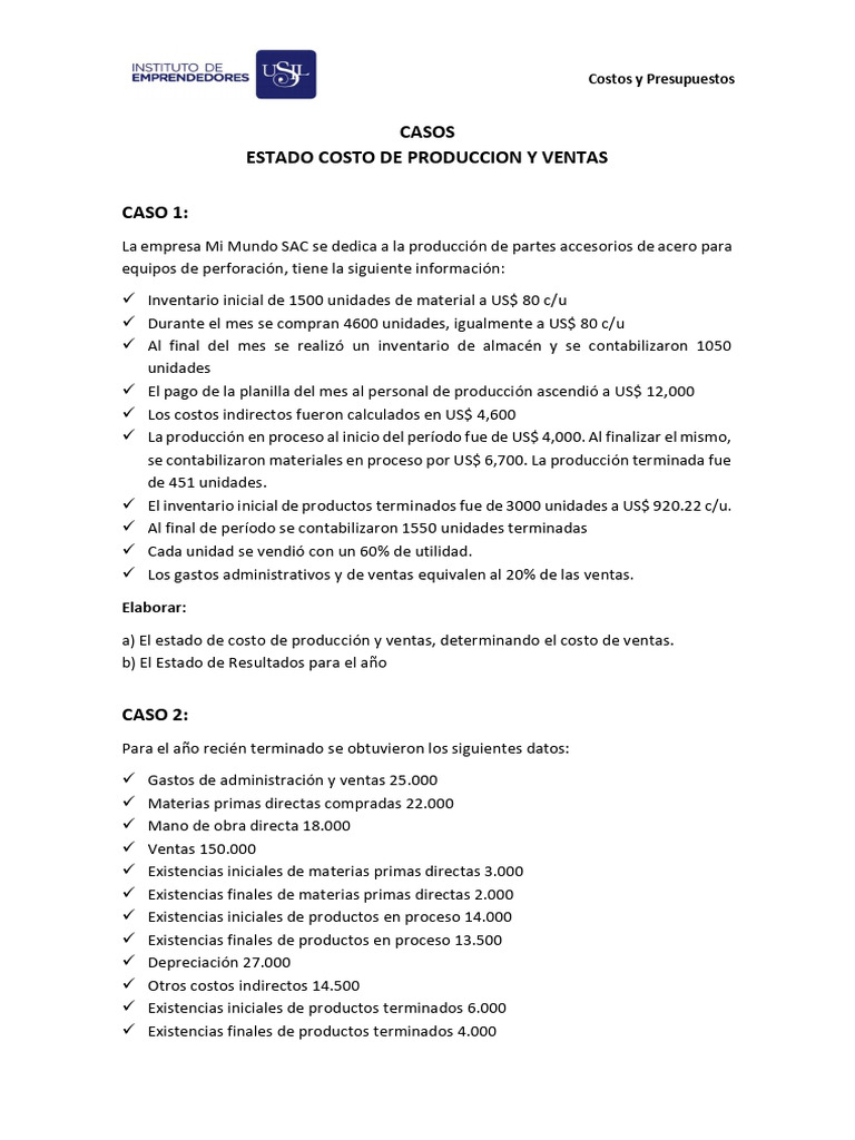 Análisis de Costos y Presupuestos | PDF | Presupuesto | Costo