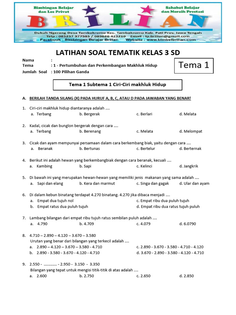 Filetype doc soal pilihan ganda kelas 3 mengenai pecahan Filetype doc soal pilihan ganda kelas 3 mengenai pecahan
