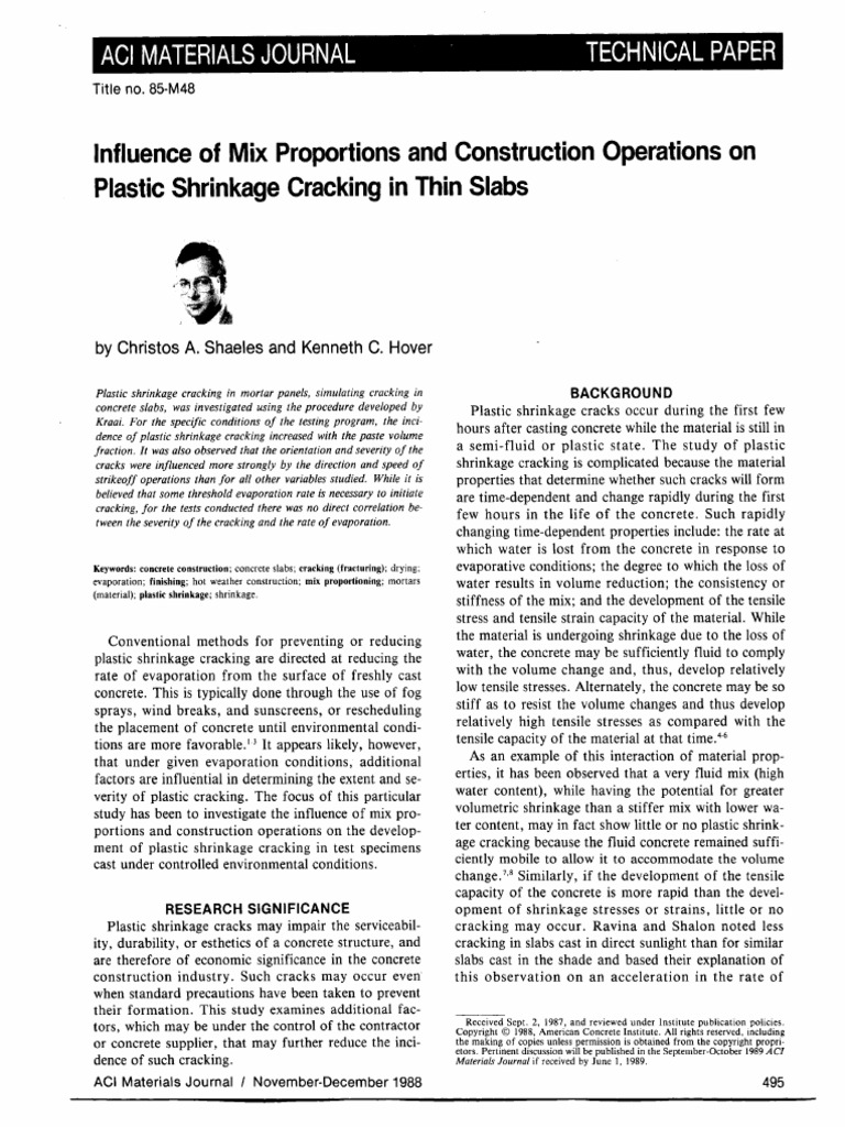 Aci Materials Journal Technical Paper PDF Concrete Fracture